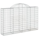 vidaXL 8 db íves horganyzott vas gabion kosár 200x30x120/140 cm