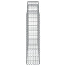 vidaXL 12 db íves horganyzott vas gabion kosár 200x30x120/140 cm