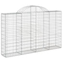 vidaXL 13 db íves horganyzott vas gabion kosár 200x30x120/140 cm