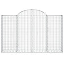vidaXL 13 db íves horganyzott vas gabion kosár 200x30x120/140 cm