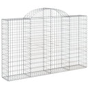 vidaXL 20 db íves horganyzott vas gabion kosár 200x30x120/140 cm