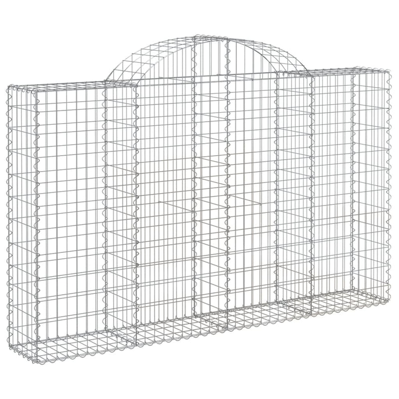 vidaXL 20 db íves horganyzott vas gabion kosár 200x30x120/140 cm