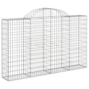 vidaXL 30 db íves horganyzott vas gabion kosár 200x30x120/140 cm