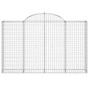 vidaXL 30 db íves horganyzott vas gabion kosár 200x30x120/140 cm