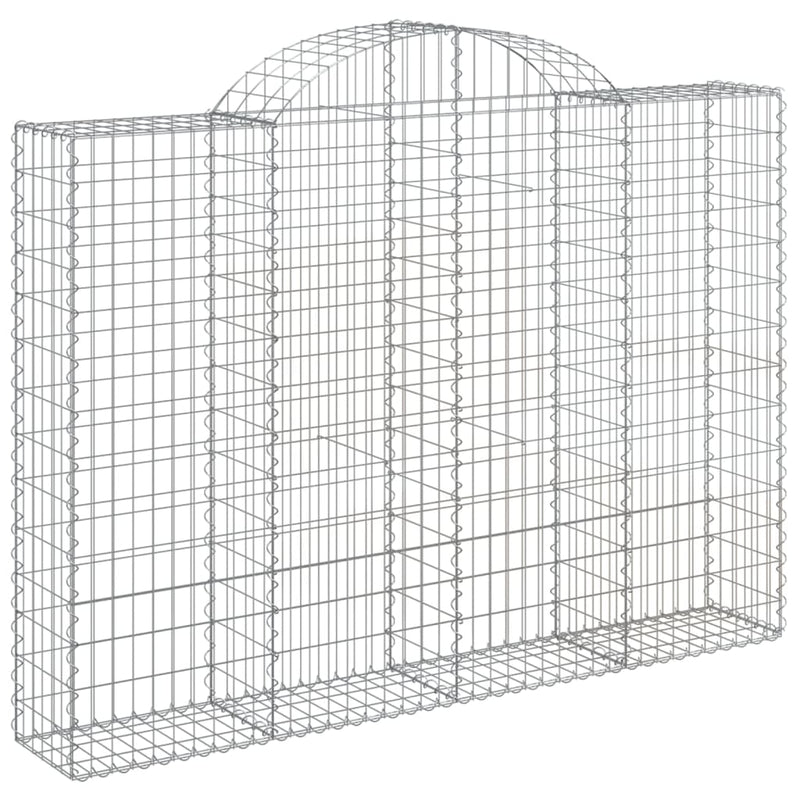 vidaXL 2 db íves horganyzott vas gabion kosár 200x30x140/160 cm