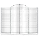 vidaXL 7 db íves horganyzott vas gabion kosár 200x30x140/160 cm