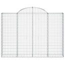 vidaXL 8 db íves horganyzott vas gabion kosár 200x30x140/160 cm