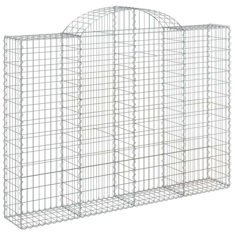 vidaXL 9 db íves horganyzott vas gabion kosár 200x30x140/160 cm