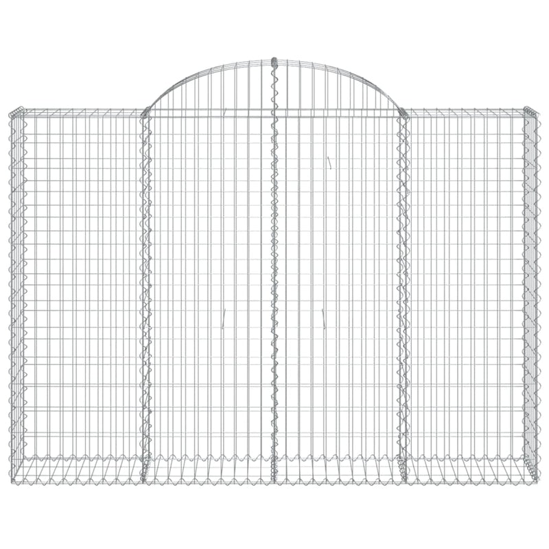 vidaXL 13 db íves horganyzott vas gabion kosár 200x30x140/160 cm