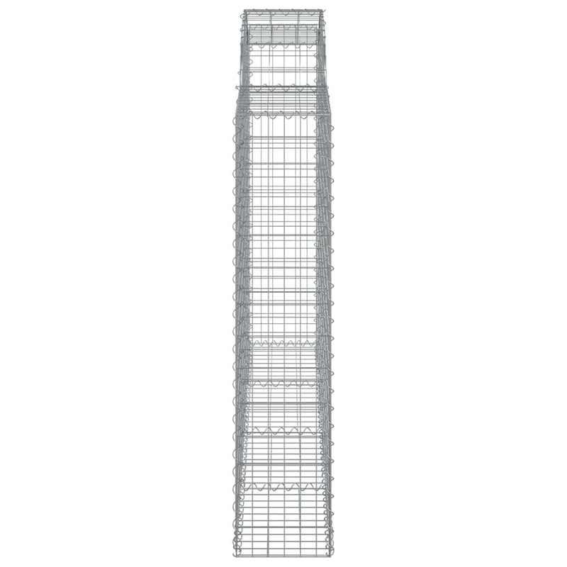 vidaXL 13 db íves horganyzott vas gabion kosár 200x30x140/160 cm