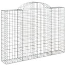 vidaXL 14 db íves horganyzott vas gabion kosár 200x30x140/160 cm