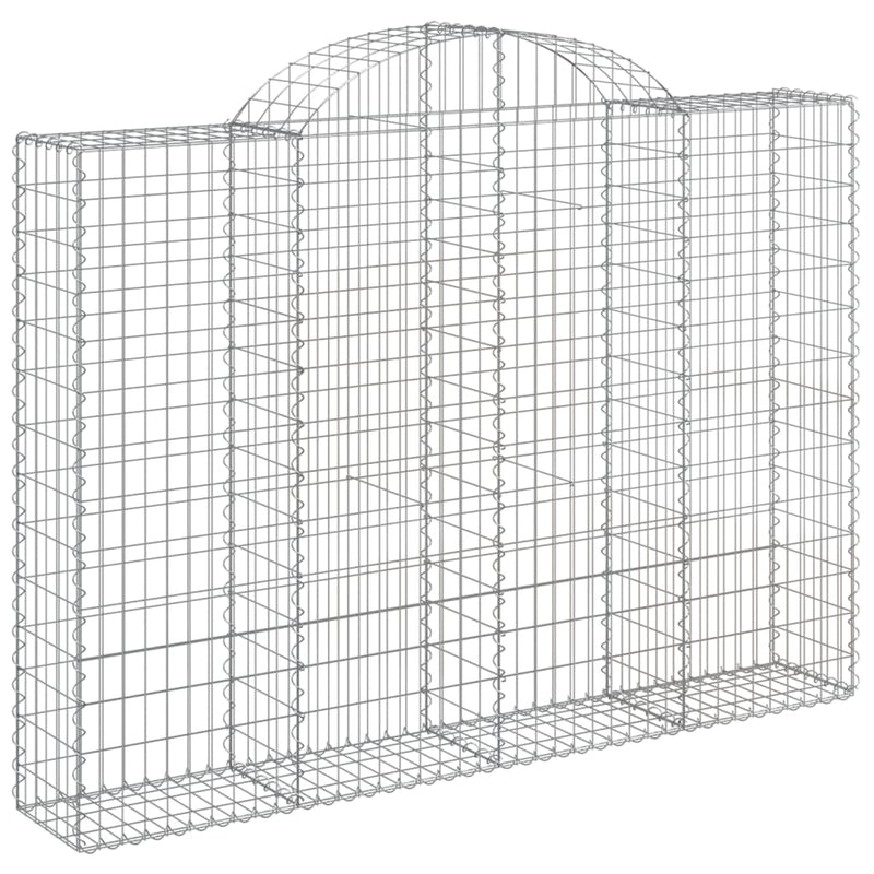 vidaXL 25 db íves horganyzott vas gabion kosár 200x30x140/160 cm