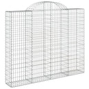 vidaXL 2 db íves horganyzott vas gabion kosár 200x30x160/180 cm