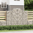 vidaXL 2 db íves horganyzott vas gabion kosár 200x30x160/180 cm