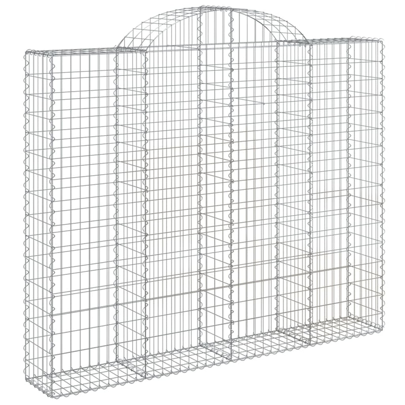 vidaXL 3 db íves horganyzott vas gabion kosár 200x30x160/180 cm