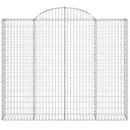 vidaXL 3 db íves horganyzott vas gabion kosár 200x30x160/180 cm