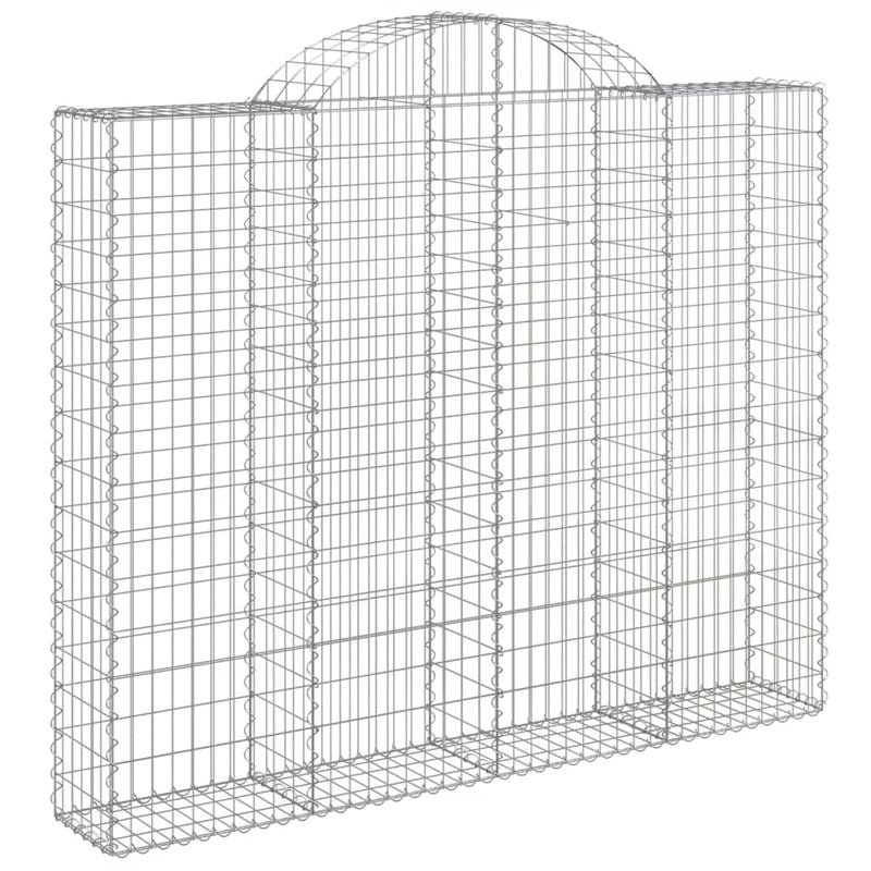 vidaXL 10 db íves horganyzott vas gabion kosár 200x30x160/180 cm