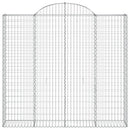 vidaXL 2 db íves horganyzott vas gabion kosár 200x30x180/200 cm