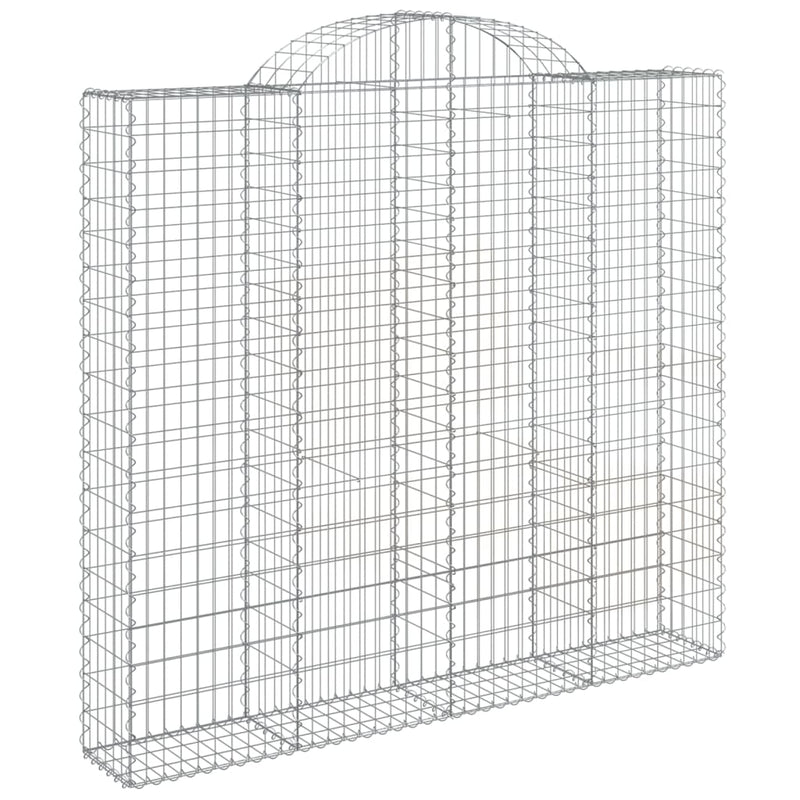 vidaXL 3 db íves horganyzott vas gabion kosár 200x30x180/200 cm