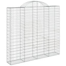 vidaXL 4 db íves horganyzott vas gabion kosár 200x30x180/200 cm