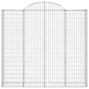 vidaXL 4 db íves horganyzott vas gabion kosár 200x30x180/200 cm