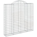 vidaXL 6 db íves horganyzott vas gabion kosár 200x30x180/200 cm