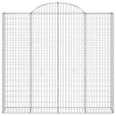 vidaXL 6 db íves horganyzott vas gabion kosár 200x30x180/200 cm