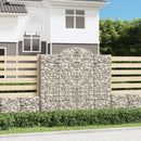 vidaXL 6 db íves horganyzott vas gabion kosár 200x30x180/200 cm