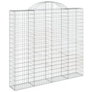 vidaXL 7 db íves horganyzott vas gabion kosár 200x30x180/200 cm