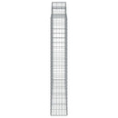 vidaXL 7 db íves horganyzott vas gabion kosár 200x30x180/200 cm