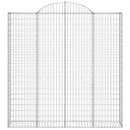 vidaXL 2 db íves horganyzott vas gabion kosár 200 x 30 x 200/220 cm