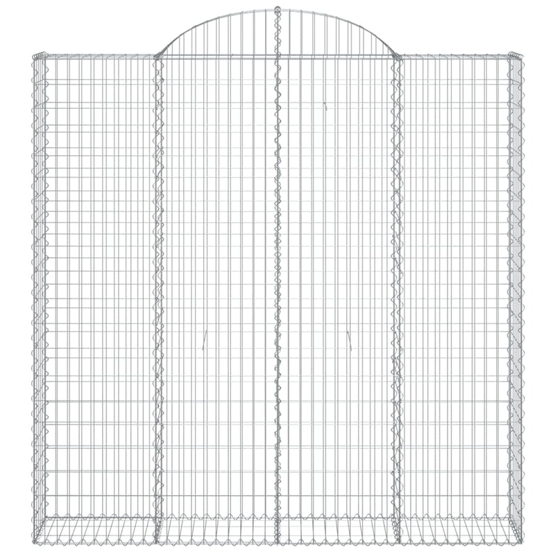 vidaXL 2 db íves horganyzott vas gabion kosár 200 x 30 x 200/220 cm