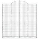 vidaXL 7 db íves horganyzott vas gabion kosár 200x30x200/220 cm