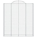 vidaXL 2 db íves horganyzott vas gabion kosár 200x30x220/240 cm