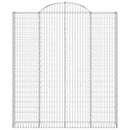 vidaXL 3 db íves horganyzott vas gabion kosár 200x30x220/240 cm