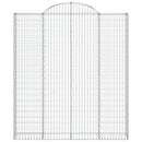 vidaXL 5 db íves horganyzott vas gabion kosár 200x30x220/240 cm