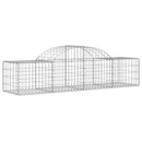 vidaXL 6 db íves horganyzott vas gabion kosár 200x50x40/60 cm