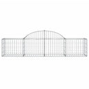 vidaXL 7 db íves horganyzott vas gabion kosár 200x50x40/60 cm