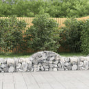 vidaXL 8 db íves horganyzott vas gabion kosár 200x50x40/60 cm