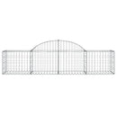 vidaXL 9 db íves horganyzott vas gabion kosár 200x50x40/60 cm