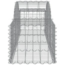 vidaXL 9 db íves horganyzott vas gabion kosár 200x50x40/60 cm