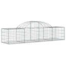 vidaXL 10 db íves horganyzott vas gabion kosár 200x50x40/60 cm
