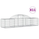 vidaXL 11 db íves horganyzott vas gabion kosár 200x50x40/60 cm