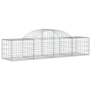 vidaXL 11 db íves horganyzott vas gabion kosár 200x50x40/60 cm
