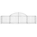 vidaXL 11 db íves horganyzott vas gabion kosár 200x50x40/60 cm