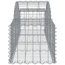 vidaXL 11 db íves horganyzott vas gabion kosár 200x50x40/60 cm