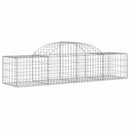 vidaXL 12 db íves horganyzott vas gabion kosár 200x50x40/60 cm