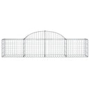 vidaXL 13 db íves horganyzott vas gabion kosár 200x50x40/60 cm