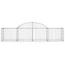 vidaXL 14 db íves horganyzott vas gabion kosár 200x50x40/60 cm