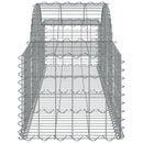 vidaXL 15 db íves horganyzott vas gabion kosár 200x50x40/60 cm